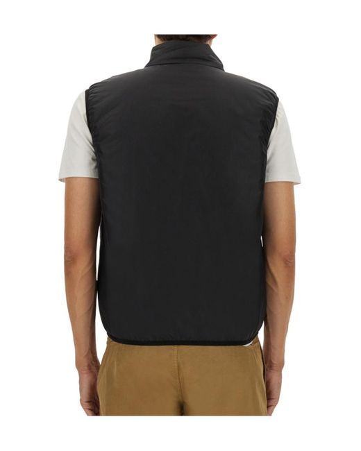 Aspesi Black Jil Zip-Up Gilet for men