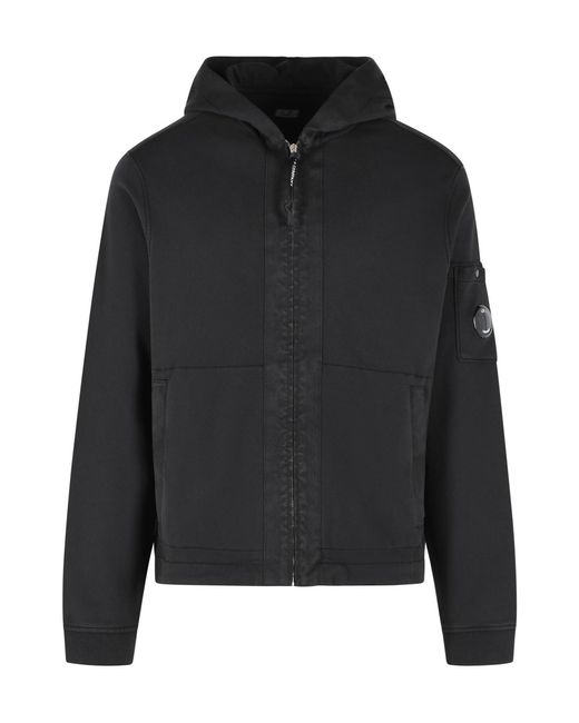 C P Company Blue Lens Zip-Up Hoodie for men
