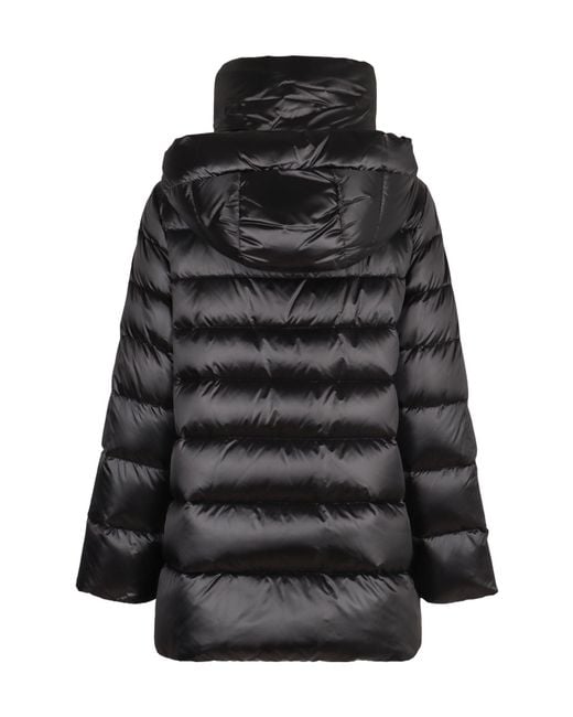 Moorer Black Natalia Hooded Down Jacket