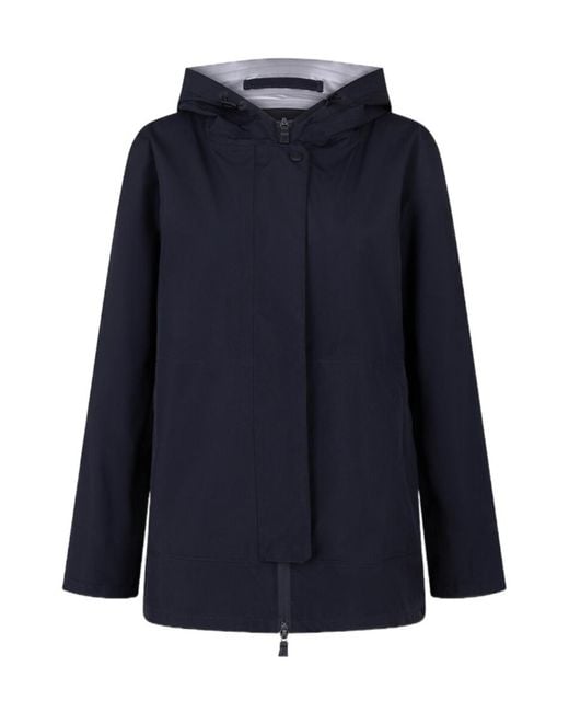 Herno Blue Long-Sleeved Hooded Jacket