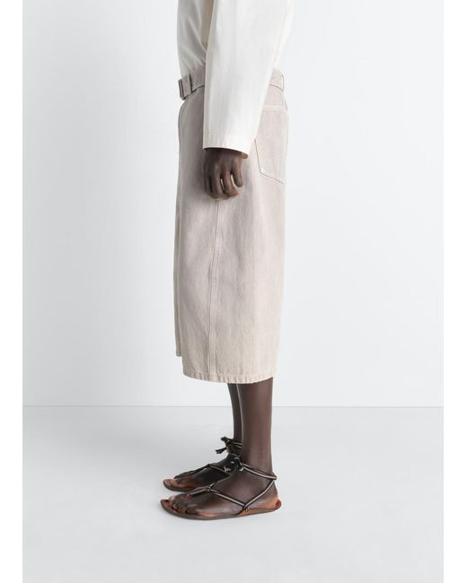 Lemaire White Denim Shorts for men