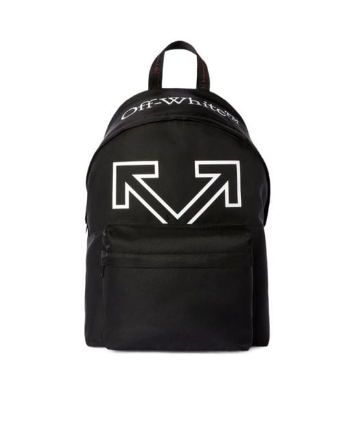 Off-White c/o Virgil Abloh Black Heritage Logo Printed Backpack for men