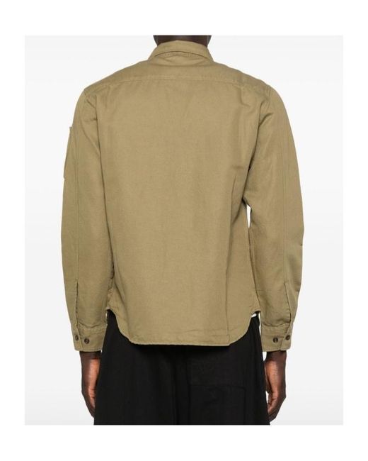 C P Company Green Fap-Pockets Shirt for men