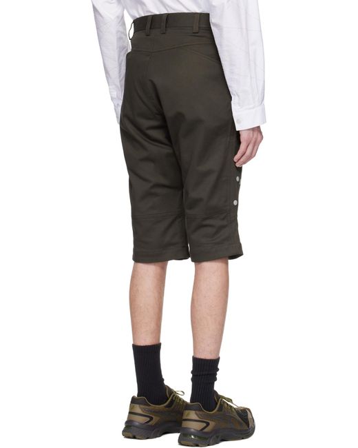 Kiko Kostadinov Black Inex Snap Shorts for men