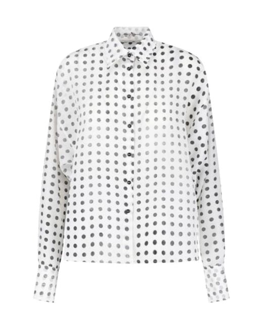 Ermanno Scervino White Silk Shirt