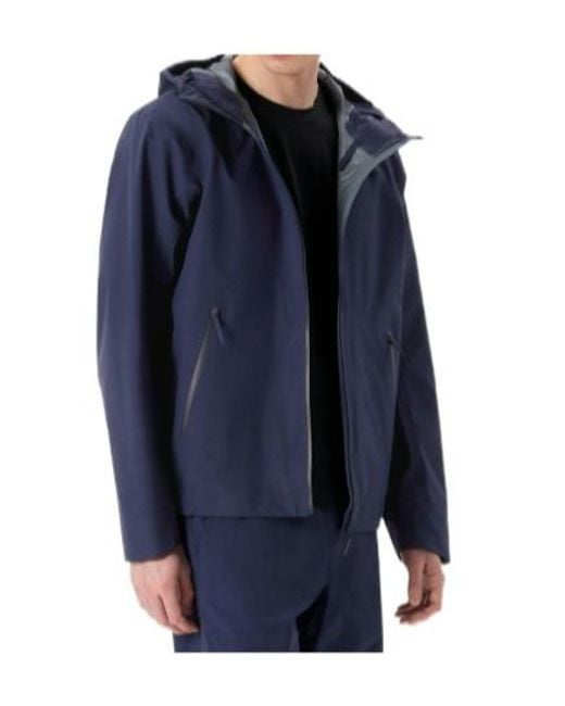 Veilance Blue Secant Lightweight Hooded Jacket for men