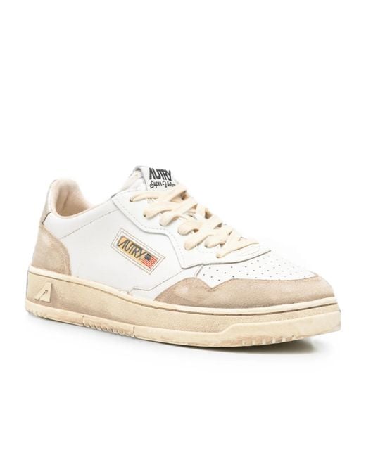 Autry Natural Super Vintage Logo-Detail Sneakers for men