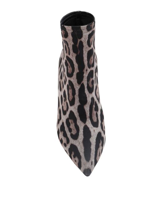 Dolce & Gabbana Black Casual Leopard Print Ankle Boots