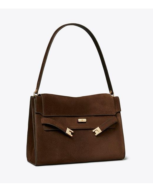 Tory Burch Brown Lee Radziwill Large Shoulder Bag