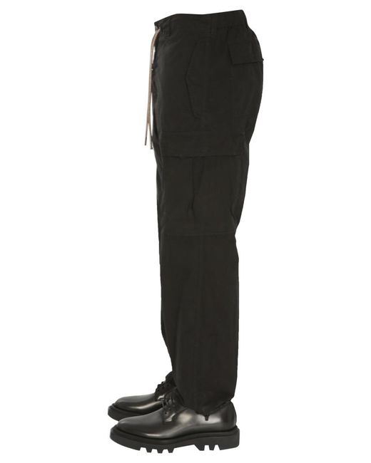Aspesi Black Poplin Cargo Pants for men