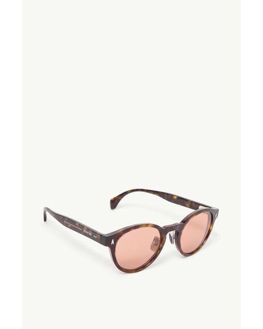 Moncler Pink Ember Round Sunglasses for men