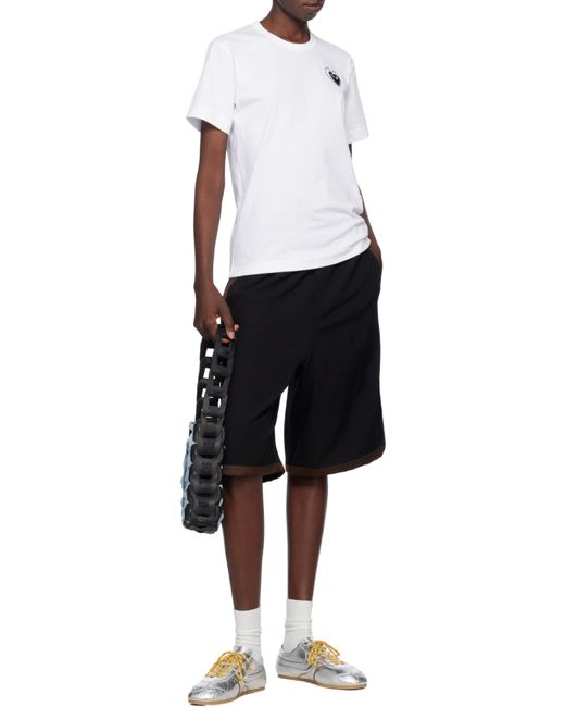 COMME DES GARÇONS PLAY White Crew Neck T-Shirt