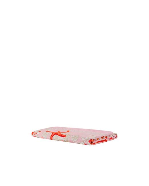 Versace Red Barocco Sea Towel for men