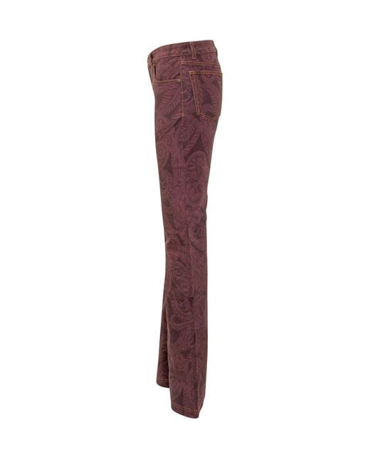 Etro Printed Flared Jeans