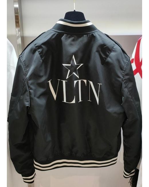 Valentino Black Vltn Star Bomber Jacket for men