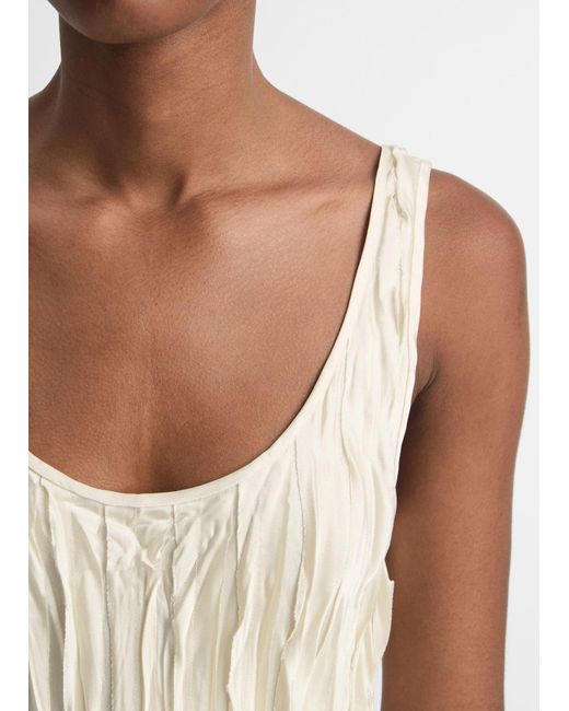 Vince Natural Crushed Tank Top