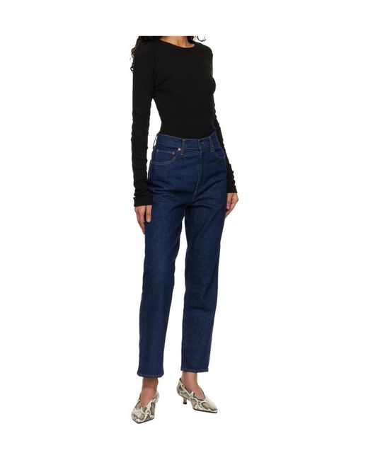 Agolde Blue 90's Pinch Waist Crop (Comfort Stretch)