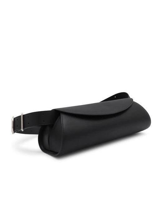 Jil Sander Black Logo-Embossed Belt Bag for men