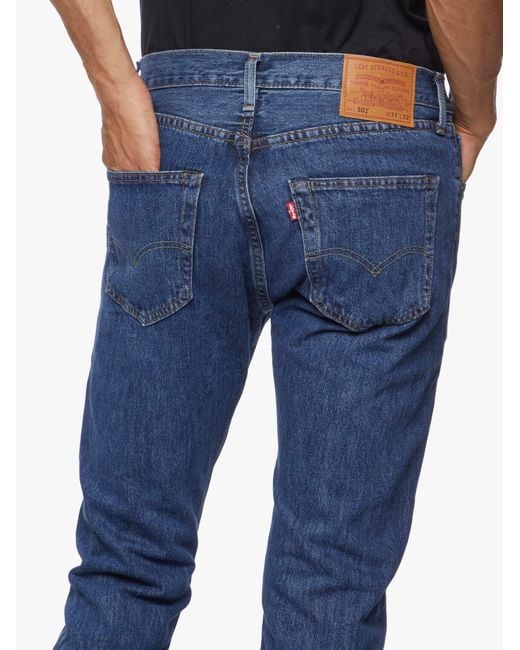 Levi's Blue 501 Original Fit Straight-Leg Jeans for men