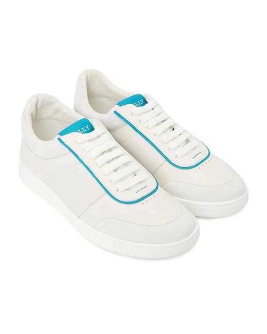 Bally White Lace-Up Sneakers for men