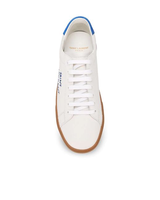 Saint Laurent White Court Classic Sl/06 Low-Top Sneakers