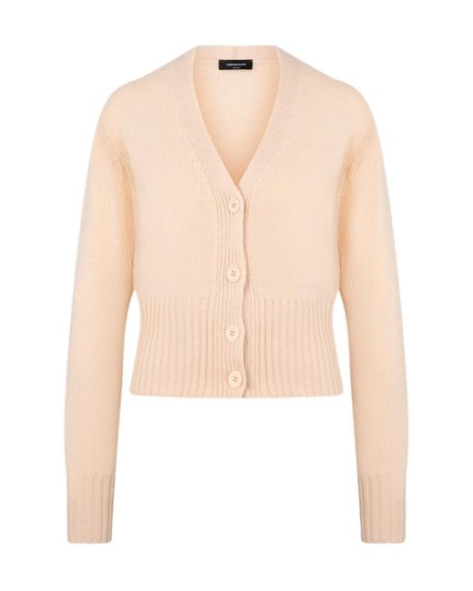 Fabiana Filippi White Long-Sleeved Knitted Cardigan