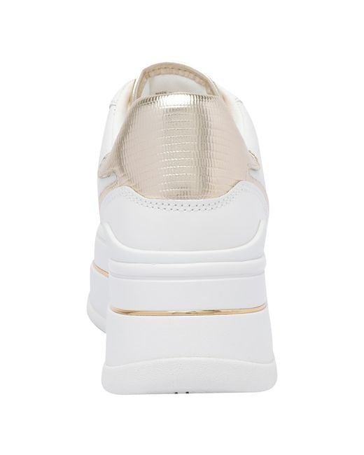 Michael Kors White Michael Hayes Platform Lace-Up Sneakers