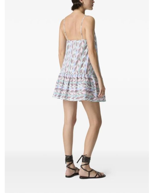 Missoni Blue Chevron-Patterned Mini Dress