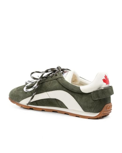 DSquared² Green Round-Toe Sneakers for men