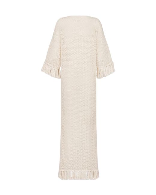 Dior White Iviera Tassel Dress