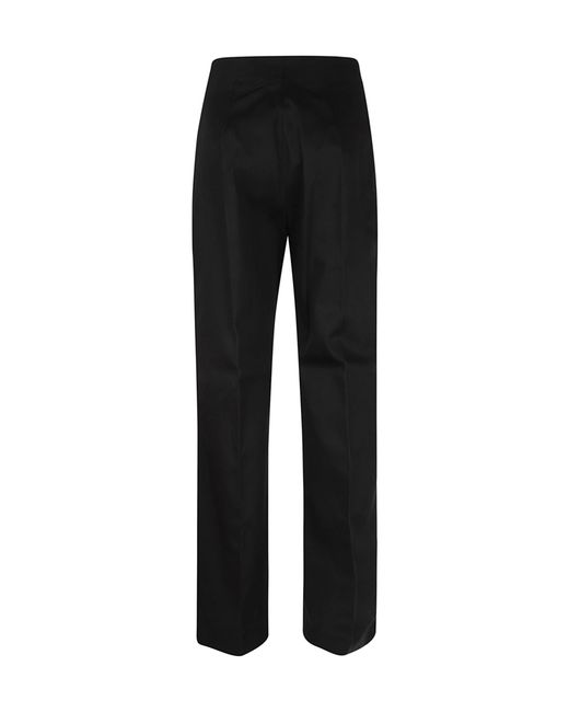 Patou Black Wide-Leg Casual Pants