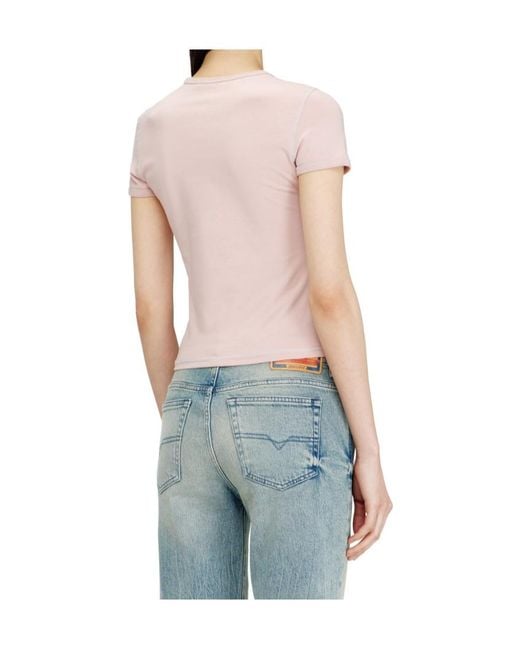 DIESEL Pink T-Uncuties-Long-S3 Printed T-Shirt