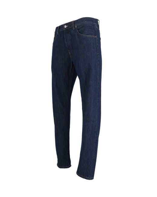 Dondup Blue Turn-Up Trim Slim-Fit Jeans for men