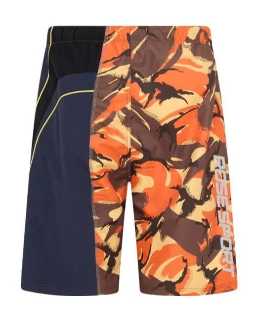Martine Rose Orange Panelled Swim Shorts for men