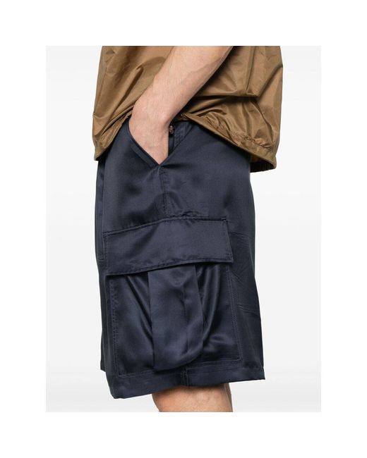 Prada Blue Knee-Length Cargo Shorts for men