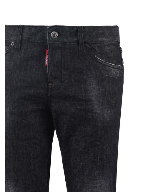 DSquared² Black Distressed Jeans