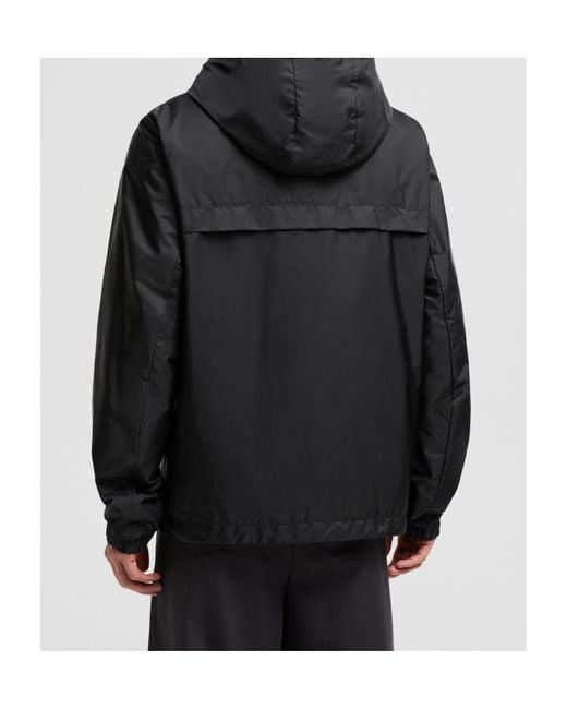 Moncler Black Rifeo Logo Patch Zip-Up Jacket for men