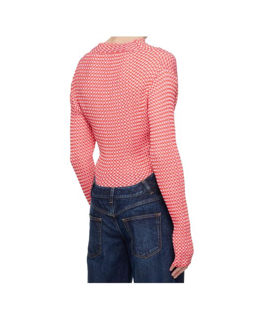Jean Paul Gaultier Blue Gingham-Pattern Asymmetric-Collar Top for men