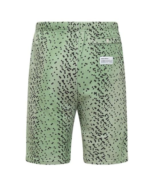 Heron Preston Green Logo Patch Shorts for men