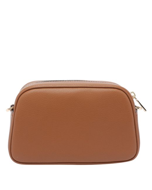 Michael Kors Brown Zip-Closure Logo-Detail Shoulder Bag