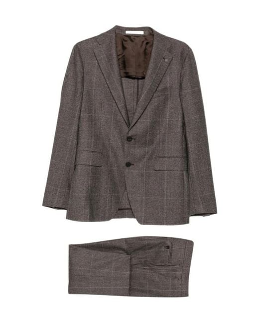 Tagliatore Gray Long-Sleeved Suit for men