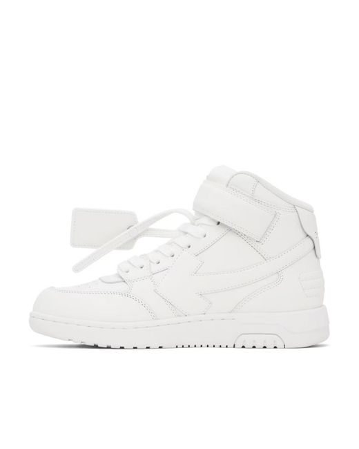 Off-White c/o Virgil Abloh White Logo Tag High-Top Skate Shoes for men