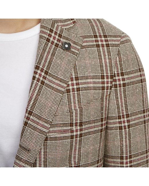 Lardini Natural Long Sleeved Suit Jacket for men