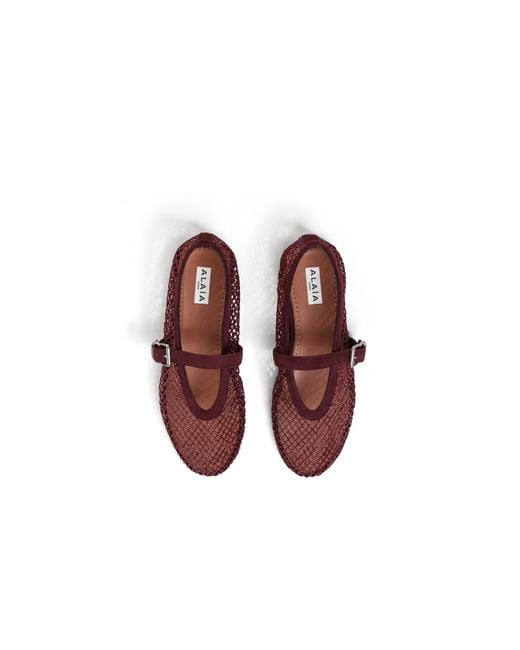 Alaïa Purple Mesh Ballet Flats