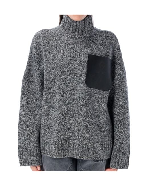 J.W. Anderson Gray Jw Anderson Turtleneck Pocket Patch Knitted Jumper