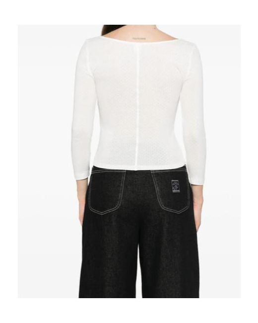 Re/done White Long-Sleeve Cardigan