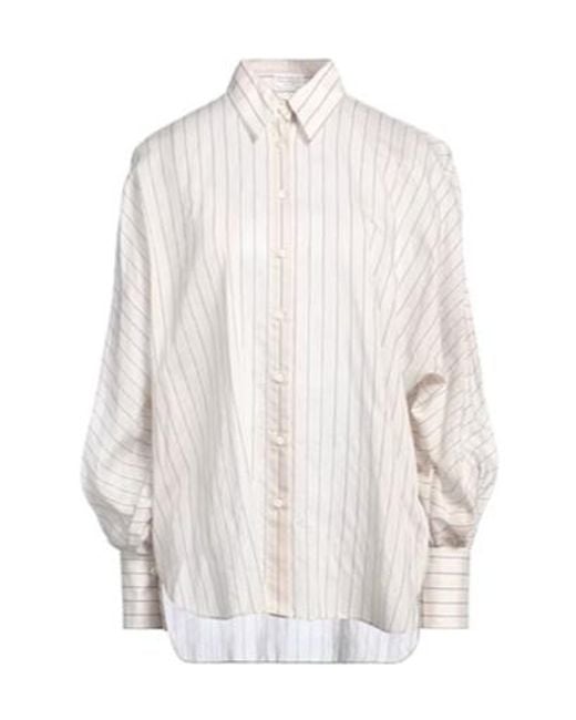 Brunello Cucinelli White Striped Shirts