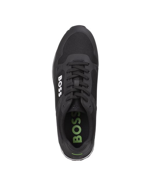 Boss Black Solid Color Sneakers for men