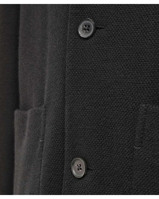 Zegna Black Long-Sleeved Casual Jacket for men