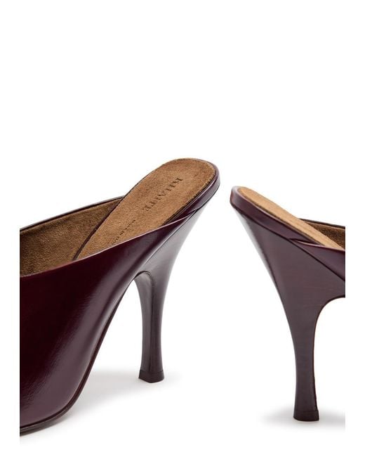 Khaite Purple Glossed Leather Mules